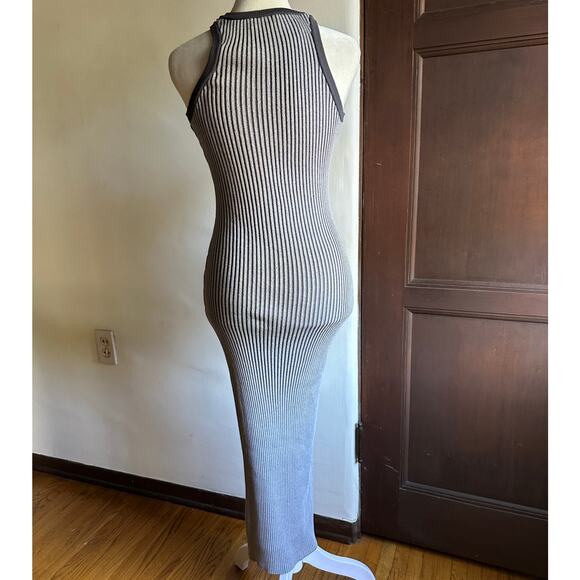 PRETTY GARBAGE | Dolls Kill Sun Ray Ribbed High Neck Bodycon Dress | Small - Picture 2 of 7